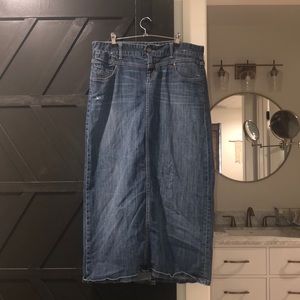Long maurices denim skirt